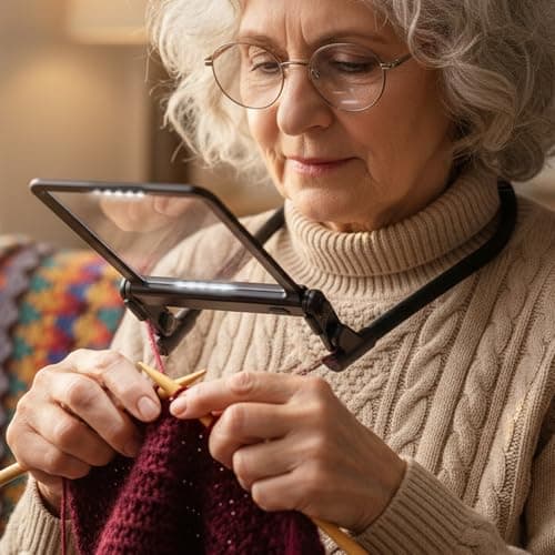 Bstsilver Large Hands-Free Magnifying Glass with 40LED Eye Care 3 Light & Detachable GooseNeck Bracket, Anti-Glare Lens Magnifier Rechargeable for Read, Close Work Needlework, Knit, Low Vision Senior - Image 1