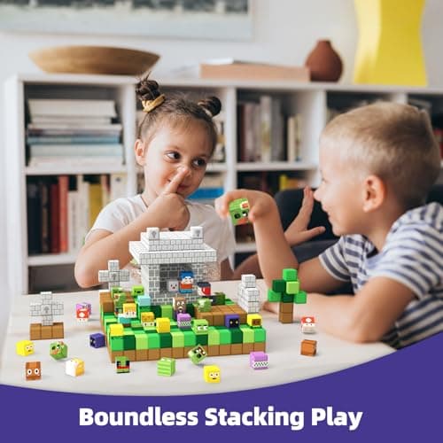 GobiDex Magnetic Blocks Kids Toys for Boys Girls 3+, Build MagWonder World with Zomblock Magnets Cubes, Upgraded STEM Game-Based Building Sensory Gift for Birthday - Thumbnail 2