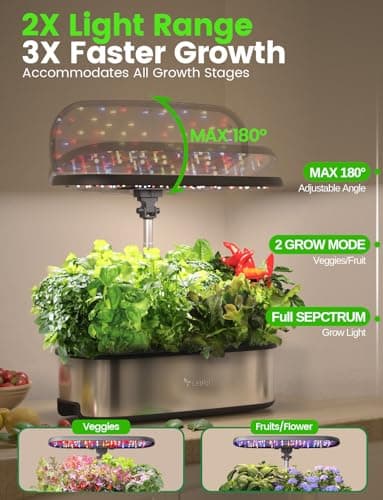 LETPOT LPH-SE Hydroponics Growing System, 12 Pods Smart Herb Garden Kit Indoor, Indoor Garden, APP & WiFi Controlled, with 24W Growing LED, 5.5L Water Tank, Pump System, Automatic Timer - Thumbnail 5