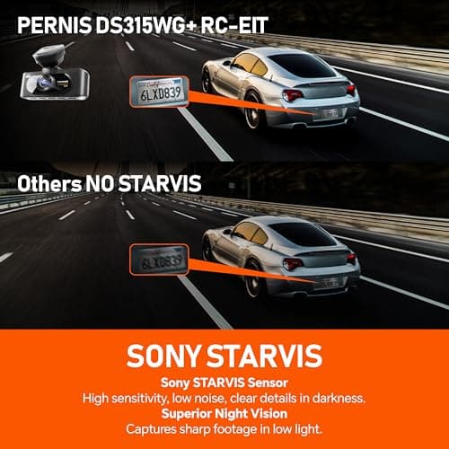 Pernis 4k AI Dash Cam Front and Rear,STARVIS 2 Sensor,Free Card Included,5.8GHz WiFi Dash Camera for Cars,Built-in GPS,G-Sensor,Night Vision,3.16" Screen,24H Parking Mode,Support 1T Max - Thumbnail 6