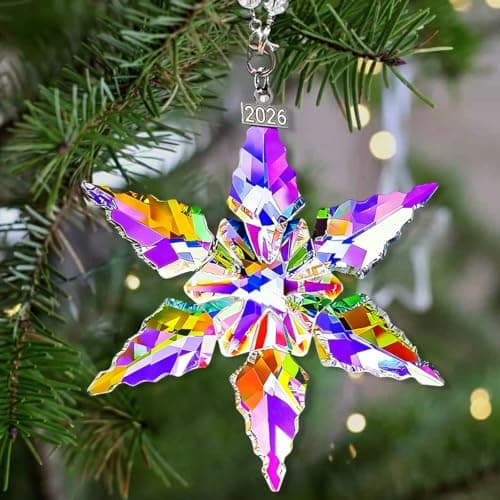 2026 Annual Christmas Ornaments, Crystal Star Ornaments for Christmas Tree - Thumbnail 5