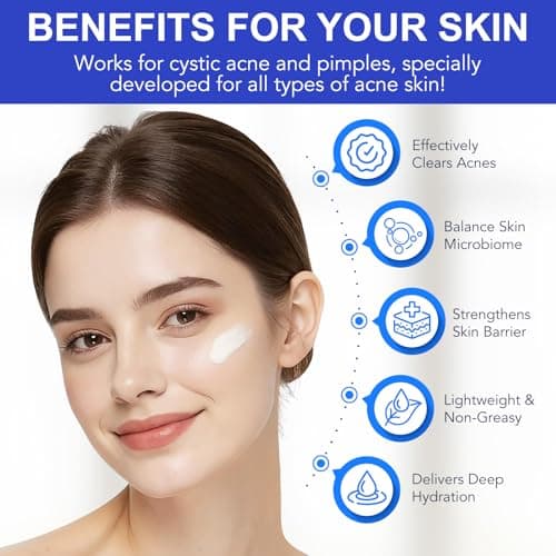 Acne Treatment for Face, Folliculitis Cream with 1% Salicylic Acid for Cystic – Multi-Purpose Gentle Herbal Formula for Scalp, Face & Body – Soothes Redness, Helps Prevent New Pimples, Fast Acting - Thumbnail 4