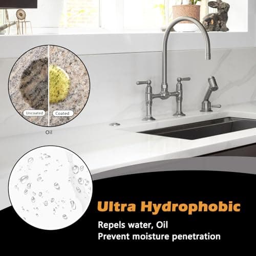 NADAMOO 2K Home Ceramic Coating Spray, 2-Parts Formula with Stronger Adhesion and Enhanced Wear Resistance, Seal & Protect Kitchen & Bath Surfaces, Repels Stains & Grime, Clear, 2 Cans - Thumbnail 3