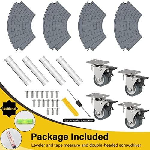 Goovilla Heavy Duty Plant Stand with Wheels - 1Pack Adjustable 15-22 Plant Caddy with Lockable Caster Wheels 440LBS, Rolling Stand/Dolly for Indoor/Outdoor Large Planters, Flower Pots, Gray - Thumbnail 6