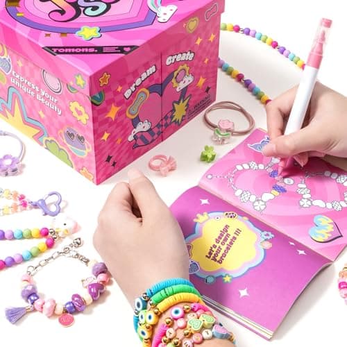 Tomons Bracelet Making Kit for Girls Ages 6-12 Year Old, Jewelry Making Kit- Birthday for 6 7 8 10 11 12 Year Old Girl - Thumbnail 2
