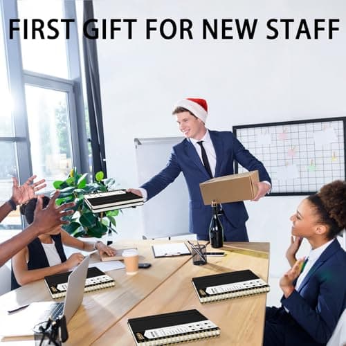 WEMATE 5 Pack Meeting Notebooks for Work（7"x10"） 200 Pages, PU Leather Notebook with Action Items & Note, For Staff & Students, Meeting, Projects Planning - All Black Set - Thumbnail 5