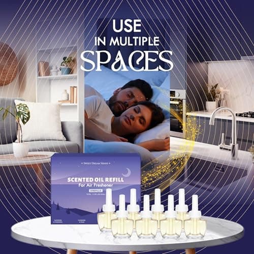 Plug In Air Freshener Refills for Home, Chamomile, Sandalwood, Sage & Gardenia Summer Scents for Home & Bathroom, 8 Count, Compatible with Air Wick & Glade, Not Include Glade Plus - Thumbnail 6