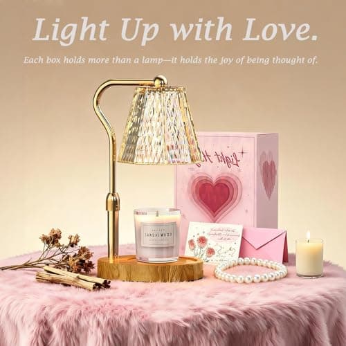 Candle Warmer Lamp with Timer Dimmable Gifts for Women, Adjustable Height Wax Warmer Lamp for Scented Candles, House Warming Gifts for New Home Modern Farmhouse Decor - Thumbnail 6