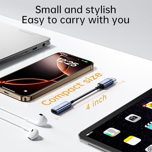Biaze USB C to Lightning Audio Adapter, USB Type C Male to Lightning Female Headphone Converter, Compatible with iPhone 16/15 Full Series, iPad Pro, iPad Air 6/5/4,MacBook (usb c to lightning adapter) - Thumbnail 5