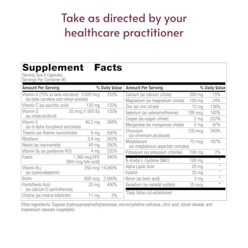 Bariatric Advantage Multi Formula Without Iron, High Potency Daily Multivitamin for Bariatric Surgery Patients with 22 Essential Vitamins and Nutrients - 540 Capsules - Thumbnail 4