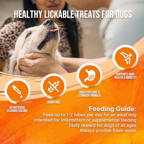 PETPHABET Lickable Squeeze Treats for Dogs, Creamy Puree Dog Food Meal Topper, Puppy Pouch Treats for Training and Enrichment, Healthy High Protein Variety Pack (11.2 oz / 8 Pack) - Thumbnail 4