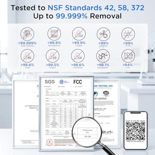 ANGEL X2 Tankless Reverse Osmosis Water Filter System, 700GPD, Removes 99% PFAS, Tested to NSF/ANSI 58, 42 & 372 Standards, 2.5:1 Pure to Drain, Reduce Chlorine, TDS, Under Sink RO System with Faucet - Thumbnail 3