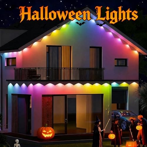 AurNyvaMay Permanent Outdoor Lights,Smart RGB Outdoor Lights with Remote APP Control,54ft with 36 LED(5v) IP67 Waterproof Outside Light for House for Holiday, Party, Daily(unconnectable) - Thumbnail 6