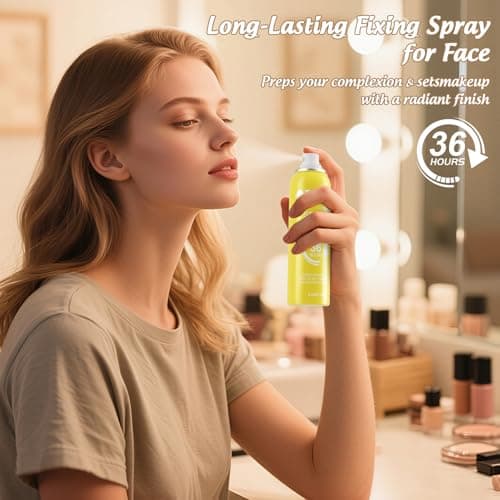 Setting Spray for Makeup Long Lasting for up to 36HR Wear Vitamin C Ultra-Fine Face Mist Dewy Hydrating & Soothing Finishing Fixing Spray for Make Up All-Day Fresh Look 4.44 oz - Thumbnail 3