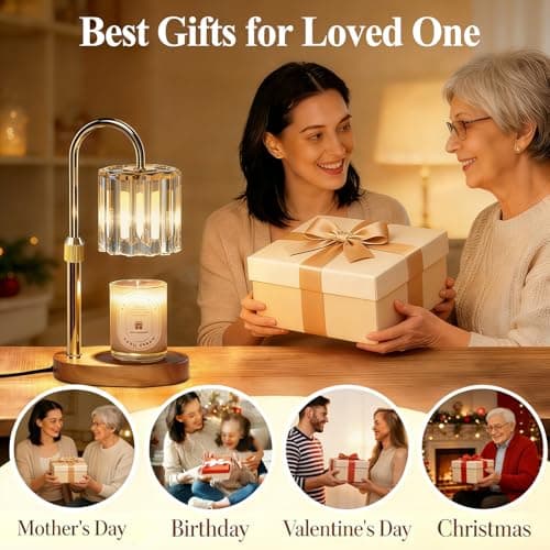 Lukasa Candle Warmer Lamp, with Timer Dimmer Adjustable Height, Home Decor, Room Decor, Wax Melt Warmer for Candles, Gifts for Mom, Mothers Day Gifts, Birthday Gifts for Women - Thumbnail 2