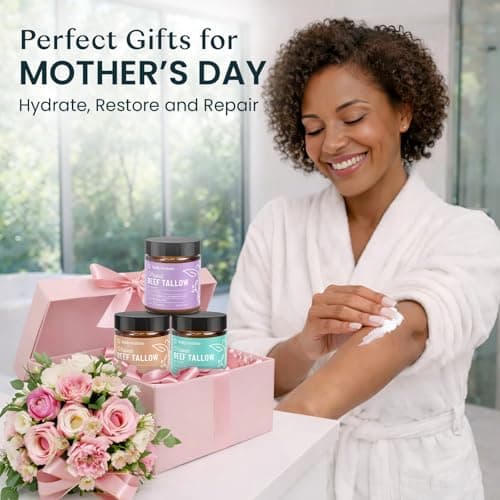 Body Restore Whipped Beef Tallow Balm – Fathers Day Gift for Dad from Daughter Son Wife, Grass Fed Face & Body Moisturizer, Birthday Gifts for Men, Self Care Spa Gifts – Lavender - Thumbnail 2