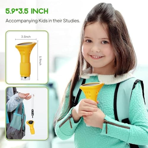 Kids Microscope - Ashfly 1000X Portable Microscope for Kids, Photo & Video Miniscope Pocket Microscope Gifts, 2'' Digital Screen | Ideal Easter Gifts 2026 for Boys Girls Age 3-12 - Thumbnail 3