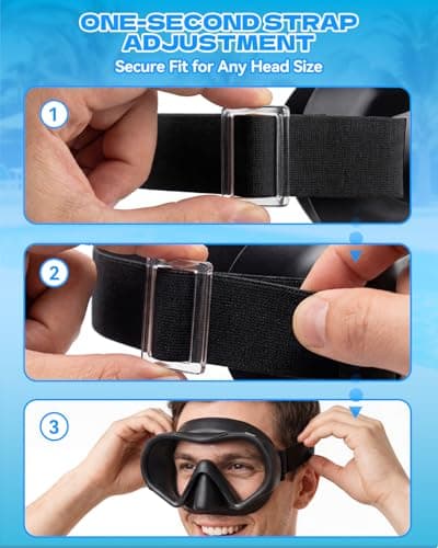 Aegend Diving Mask for Adult Youth, Anti-Fog Anti-UV Wide View Snorkel Mask for Scuba Diving Swimming Snorkeling - Thumbnail 5