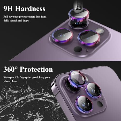 YWXTW Screen Protector (6.7 inch) for iPhone 14 Pro Max, 9H Tempered Glass, Scratch Resistant, Waterproof, Glossy, 1 Set - Thumbnail 3