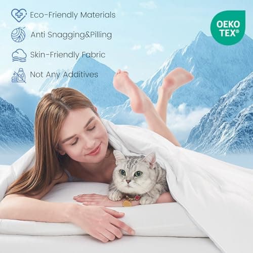 Topcee Cooling Comforter 90"x90"-Cooling Blanket Everlasting Cold Touch for Hot Sleepers-Q-max 0.35 Double-Sided Lightweight Design Summer Ice Blanket for Night Sweats-Grey Queen - Thumbnail 6