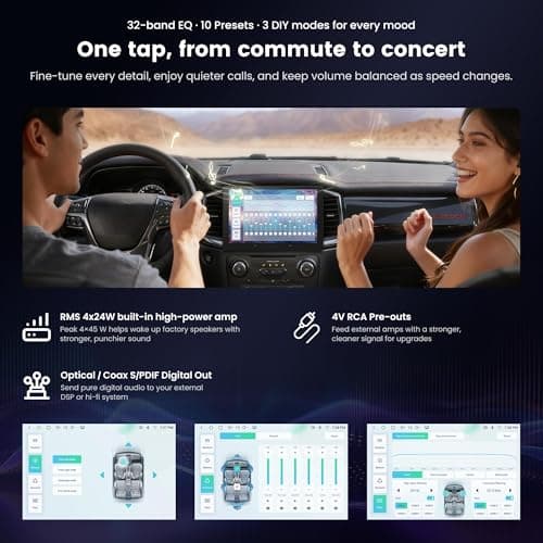 ATOTOOUT A7 10.1" QLED Android Double Din Car Stereo, 4G LTE/Wi-Fi/USB, SPDIF/DSP/4V RCA, Wireless Android Auto & CarPlay, AI DriveChat, HDMI-in/Out, GPS Tracking & Parking Monitor, S8 Gen4 - Thumbnail 6