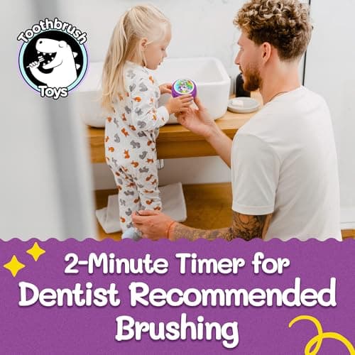 Toothbrush Timer for Kids – 2 Minute Toothbrush Timer Helps Kids and Toddlers Brush Teeth with Lights & Music, Adjustable Volume Control, Zoonicorn - Thumbnail 5