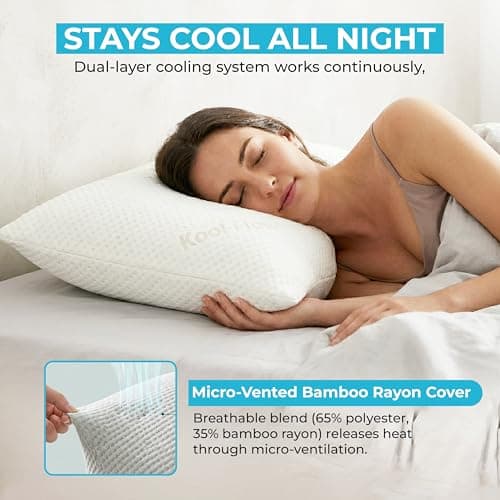 Xtreme Comforts Memory Foam Pillows |GREENGUARD Certified Adjustable Shredded Foam Fill for Personalized Support |Bed Pillows for Side,Back & Stomach Sleepers |Removable Cover |2 Pillows Standard Size - Thumbnail 6