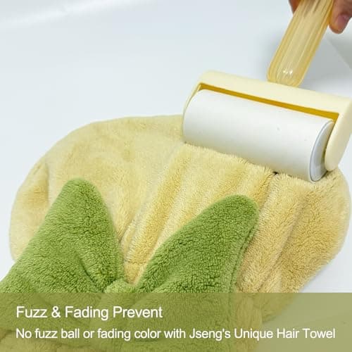 Jseng 3Packs Microfiber Hair Towel for Women - Quick-Drying, Super Absorbent Hair Wrap with Bow Design, Soft Hair Towel Turban for Curly Long Wet Hair - Thumbnail 6
