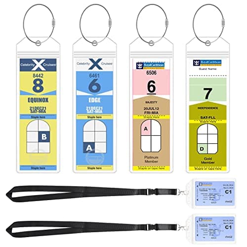 NTONPOWER Cruise Luggage Tags with Zip Seal and Steel Loops Premium Clear Thicken Luggage Tags Waterproof Fit for Royal Caribbean & Celebrity Cruise,Cruise Essentials in 2024-2025 - Image 1