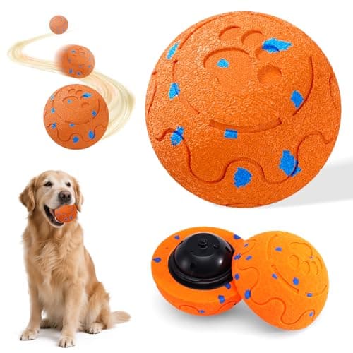 COSOWO Self-Moving Dog Ball Interactive Dog Toy with Automatic Rolling, Bouncing & Vibration to Keep Dogs Entertained Chew-Proof & Waterproof for Small/Medium Breeds, O15-Orange
