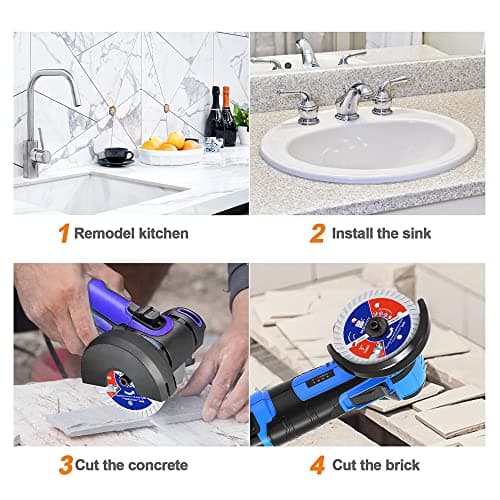 BRSCHNITT Diamond Blade for Concrete Masonry,3pcs 3 Inch (75mm) with Arbor 3/8-Inch (10mm) Dry/Wet Continuous Rim Diamond Cutting Disc for Granite Marble Stone Hard Concrete Reinforced Concrete - Thumbnail 5