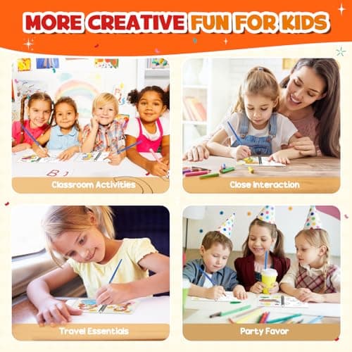 ZMLM 24 Water Coloring Books for Kids Party Favors - Bulk Mini Coloring Books for Kids Ages 4-8,Small Birthday Goodie Bag Stuffers School Teacher Return Gift Art Crafts Classroom Prizes (Classic) - Thumbnail 6