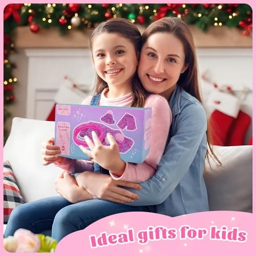 PREBOX Knitting Loom Craft Kit for Kids & Beginners - Create Hat & Scraf with Yarn, Hook Needle, Birthday Gifts Ideas for Teens Girls Age 6-8 8-12 14+, Rose Loom - Thumbnail 2
