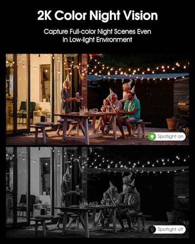 ANRAN Solar Security Cameras Wireless Outdoor with Light,2K Porch Floodlight Camera with Color Night Vision & AI Motion Detection,2-Way Talk Spotlight Siren Alarm,Compatible with Alexa - Thumbnail 5