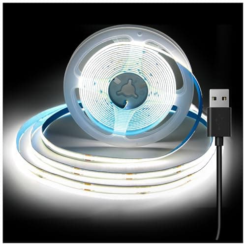 DAYBETTER COB LED Strip Light 5V USB 6.56ft/2m LED Strip Light CRI85 USB TV Backlight,Flexible Under Cabinet Tape Light for Bedroom,Kitchen,Home DIY Lighting - Image 1