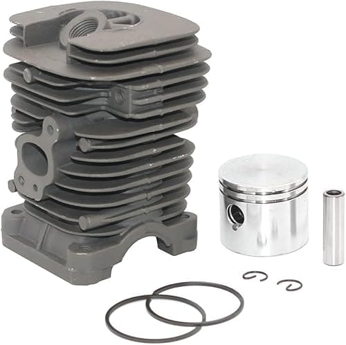 Adorih 41.1mm PT350 Cylinder Piston Kit ， for Poulan 2375 2175 2050 2055 2075 1950LE 2450 1975 Chainsaws - Complete Replacement Parts for OEM 530071408, 530012550, 530069608 - Thumbnail 2