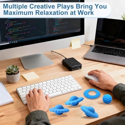 Sizobi Magnetic Fidget Balls Silicone Fidget Toys for Adults & Teens,4PCS Stress Relief Sensory Toys for Autism ADHD Anxiety,Quiet UFO Office Desk Stress Toys,Stocking Stuffers for Women Men Teen Gift - Thumbnail 6
