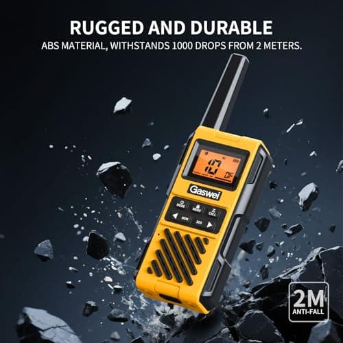 Gaswei G1pro+ IP67 Waterproof Walkie Talkies Long Range for Adults, Heavy Duty Two Way Radio with FM Radio,VOX,SOS & NOAA Weather Alerts,USB-C Rechargeable - Thumbnail 5