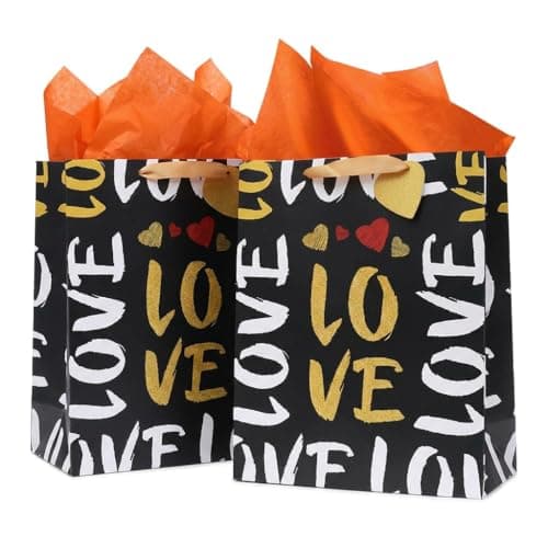 LWBDD Mothers Day Gift Bags 13" Large 2 Pack with Tissue for Mom Grandma Women/Men, Holiday Birthday Mom Day Gift Bags - Image 1