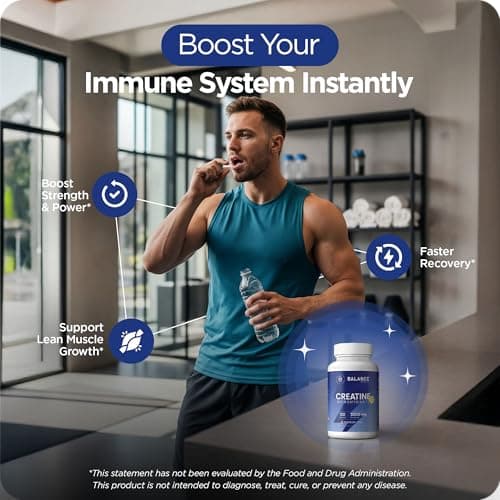 Creatine Monohydrate 3,000mg 120 Capsules – Non-GMO, Gluten-Conscious, High-Purity Pre-Workout Supplement for Muscle Growth and Enhanced Performance – Micronized Formula - Thumbnail 3