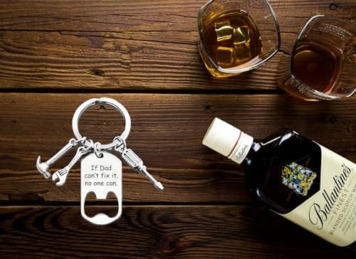 Ediseng Personalized Fathers Day Dad Gifts from Daughter/Son/Wife,Cool Keychain for Men,Funny Keychain for Dad - Thumbnail 6