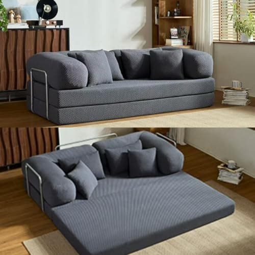 VELVOON 78''Convertible Modular Sleeper Sofa Bed, 5-in-1 Folding Boneless Couch, Pull Out Floor Sleeper, Modular Lounge Sofa for Living Room Bedroom, Multi-Function Foldable Sofa