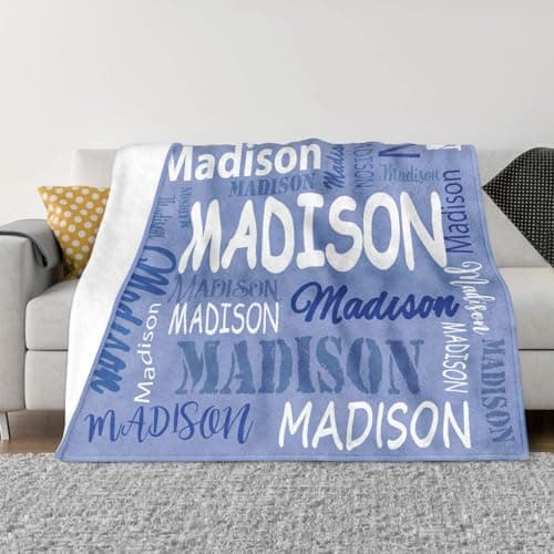 Corissy Ships Next Day, Personalized Blankets and Throws Custom Blanket with Name Customized Flannel Blanket for Kids Christmas Blanket Gifts for Teen Girls Boys - Thumbnail 2