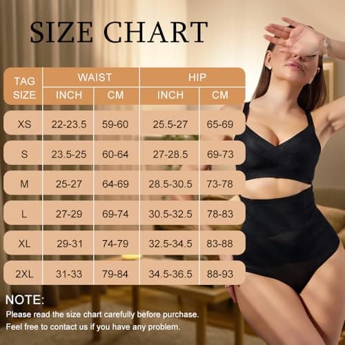 GROW LOOP 2 PCS Thong Tummy Control Shapewear Shorts for Women High Waisted Body Shaper Underwear Seamless Shapewear Panty Girdle - Thumbnail 6