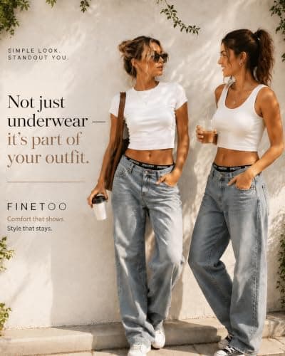 FINETOO Cotton underwear for women Cheeky Bikini Panties Low Rise Soft Lace Hipster Sexy Panty for Dailywear 6 Pack - Thumbnail 5