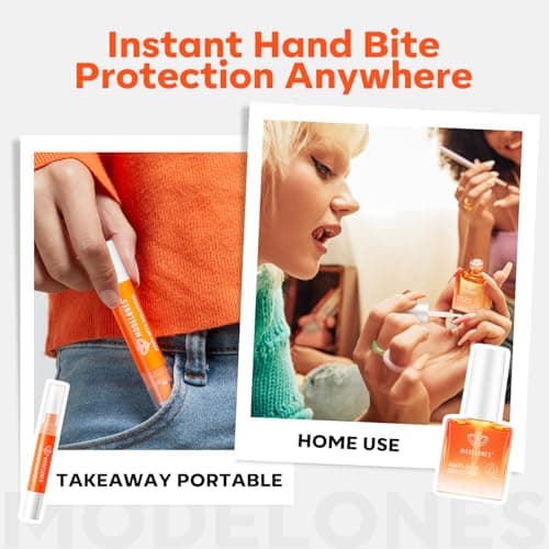 modelones Nail Biting Prevention for Kids 2 Pcs Quick Dry Thumb Sucking Deterrent Bitter Stop Nail Biting Pen No Bite Nail Polish Sets 0.58 Fl Oz - Thumbnail 4