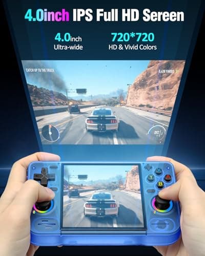 RF40H Retro Handheld Game Console, 4.0" Retro Gaming Console, Built-in 20,000+ Classic Games, Supports WiFi Connection, Open Source Linux System, Portable Handheld Video Games (Blue) - Thumbnail 6