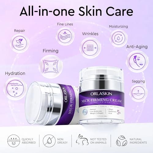 Retinol Cream for neck, Collagen Neck Creams for Tightening and Firming, Anti Aging Day & Night Facial Moisturizer for Women & Men - Thumbnail 4