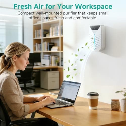 Plug In Air Purifier with Activated Charcoal, Air Ionizers for Home, Cat Litter Deodorizer, Negative Ion Odor Eliminator for for Small Spaces, Pets, Smoke, Bathroom & Bedroom, Mini Air Cleaner (White) - Thumbnail 3
