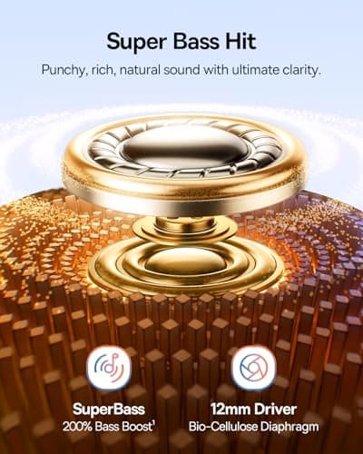 Baseus Bass BC1 Open Ear Earbuds Clip-On Headphones, Open-Ring Comfort with Tri-Curve Snug Clip, Powerful Sound with SuperBass, 4-Mic Clear Calls, IP55 Waterproof, 38H Playtime (Pale Pink) - Thumbnail 2